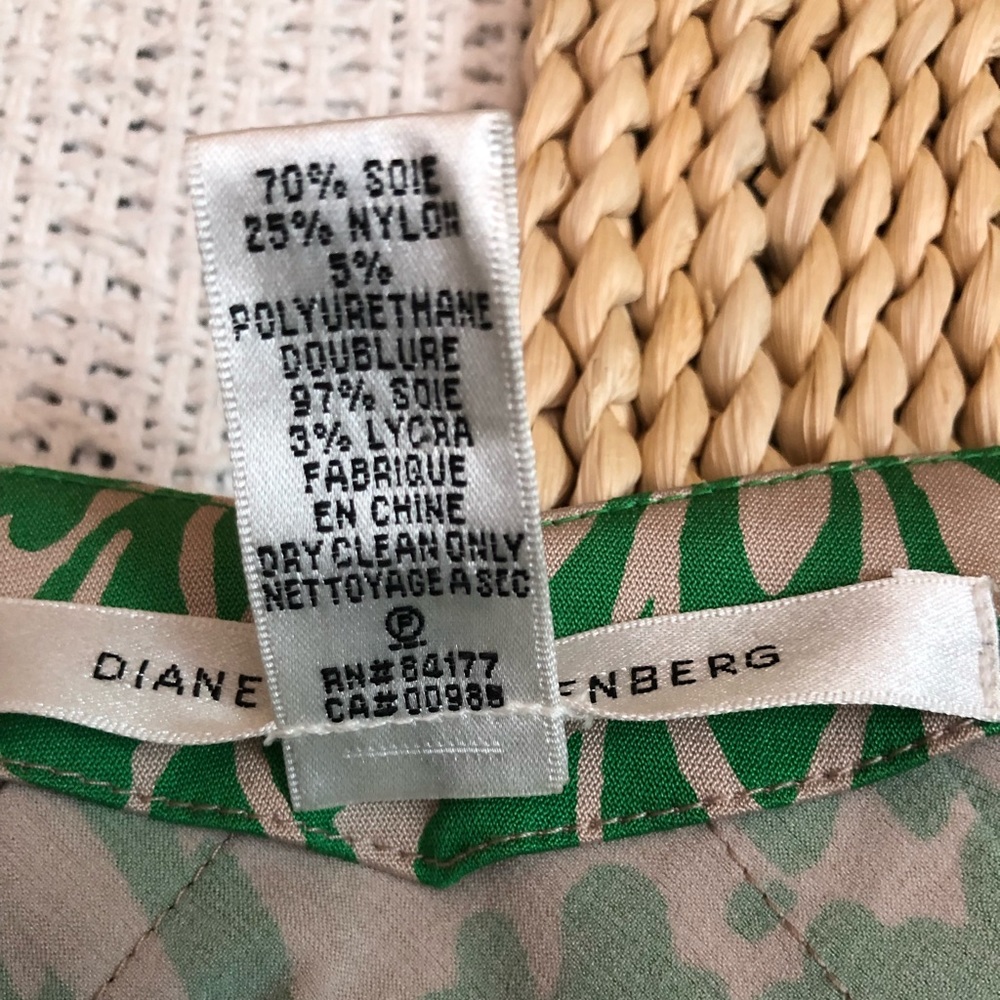 Diane von Furstenberg green printed skirt - Picture 8 of 8